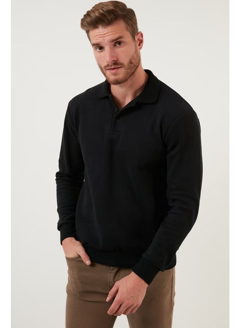 Buratti Cotton Buttoned Polo Neck Sweater Men's Sweater 456211 - Image 3